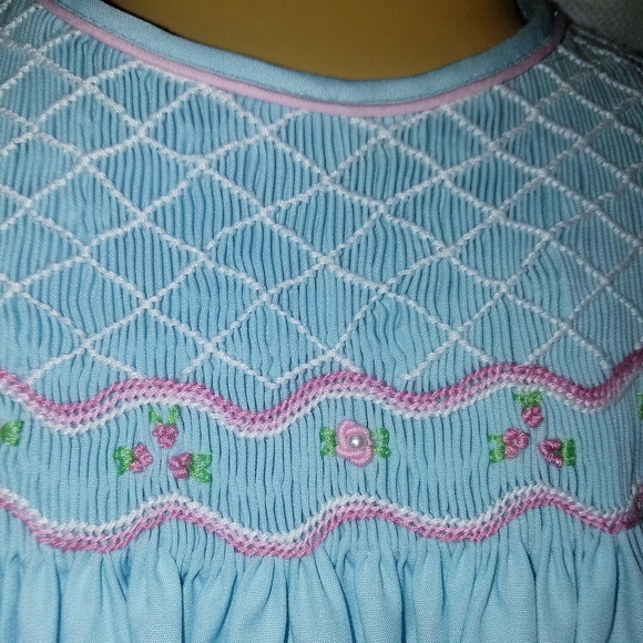 Petit Ami 2Tor3T blue Smocked dress - Picture 2 of 6